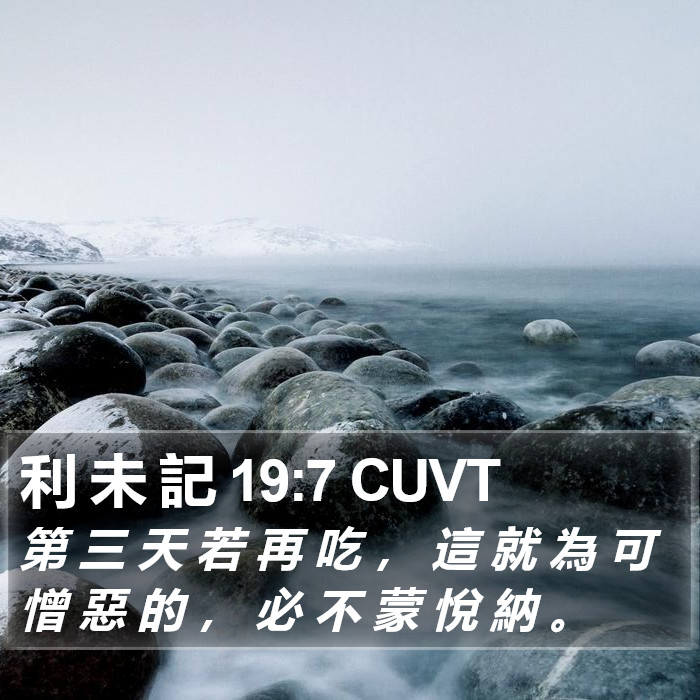 利 未 記 19:7 CUVT Bible Study