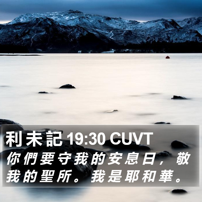 利 未 記 19:30 CUVT Bible Study