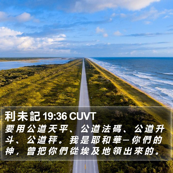 利 未 記 19:36 CUVT Bible Study