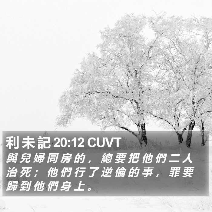 利 未 記 20:12 CUVT Bible Study