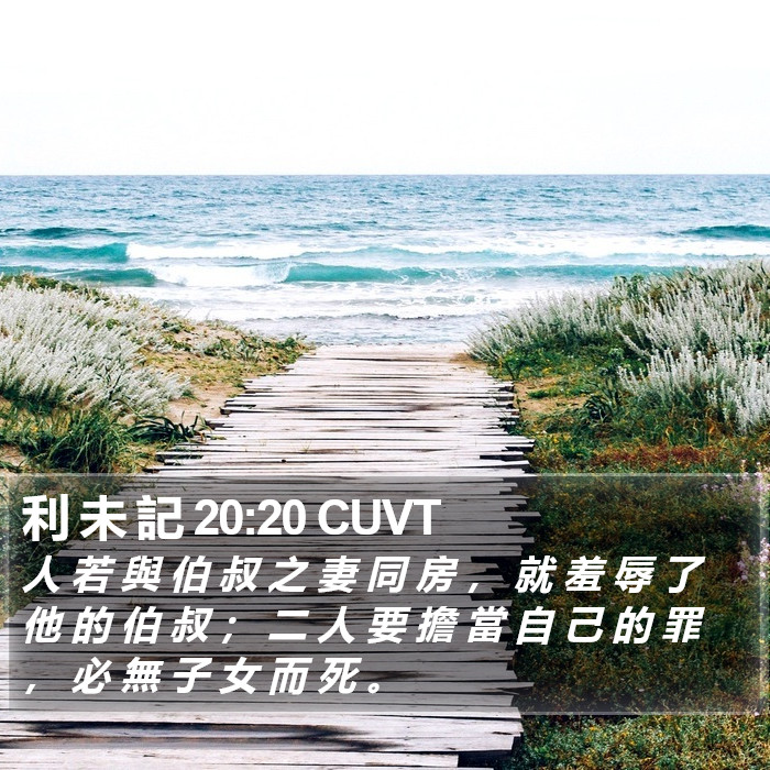 利 未 記 20:20 CUVT Bible Study