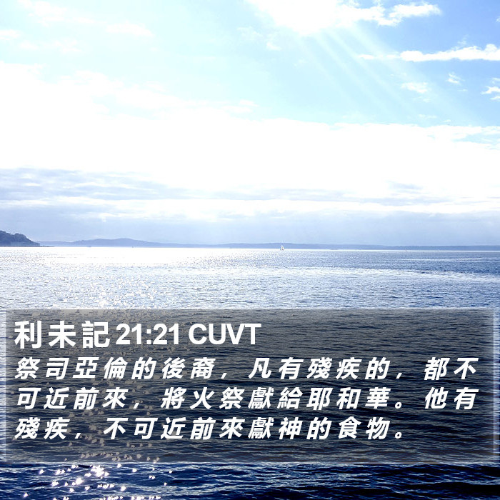 利 未 記 21:21 CUVT Bible Study