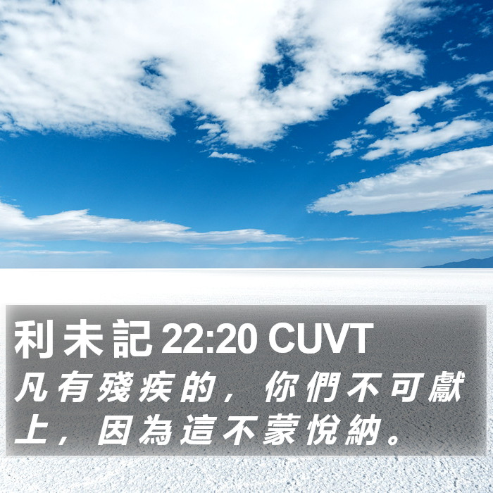 利 未 記 22:20 CUVT Bible Study