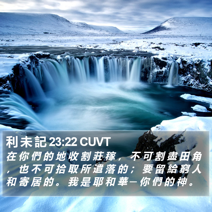 利 未 記 23:22 CUVT Bible Study