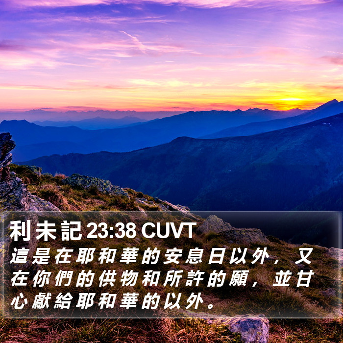 利 未 記 23:38 CUVT Bible Study