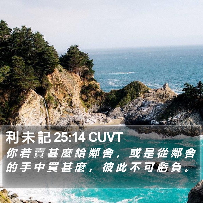 利 未 記 25:14 CUVT Bible Study