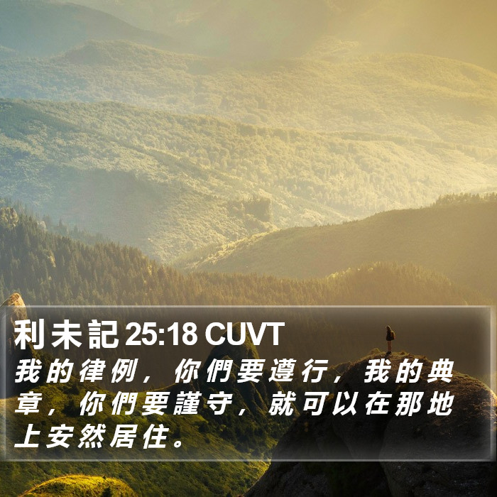 利 未 記 25:18 CUVT Bible Study