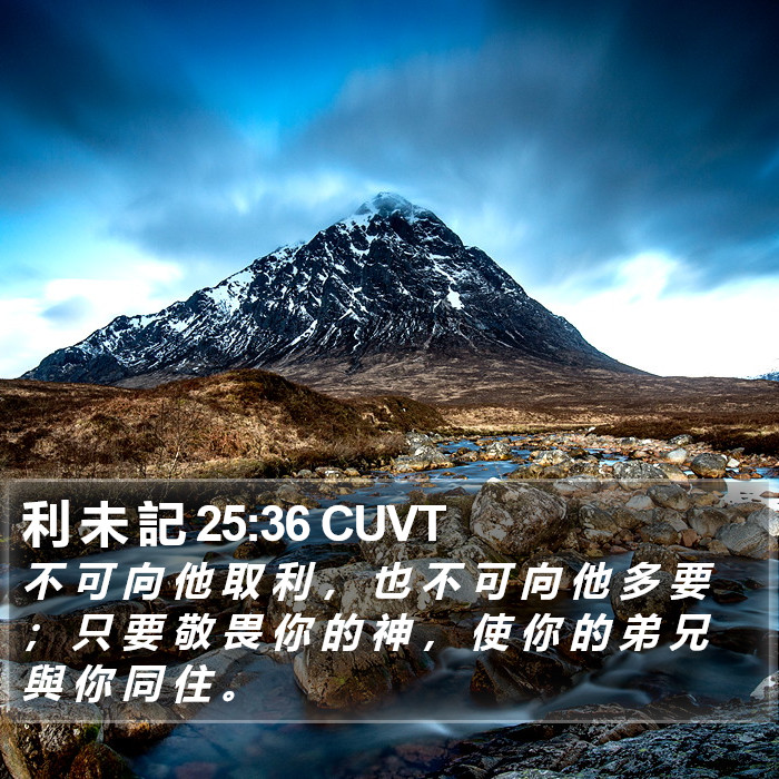 利 未 記 25:36 CUVT Bible Study