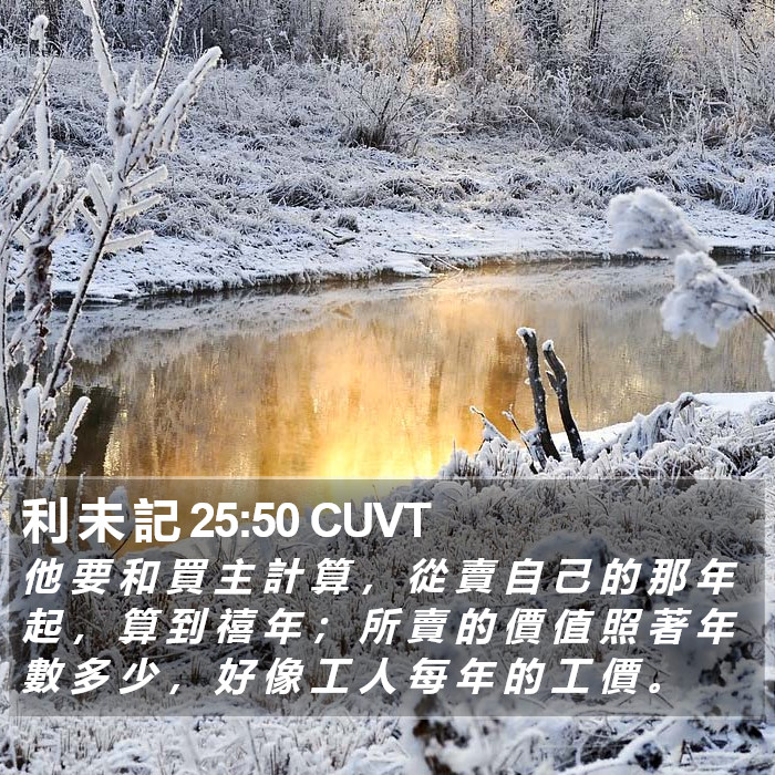 利 未 記 25:50 CUVT Bible Study