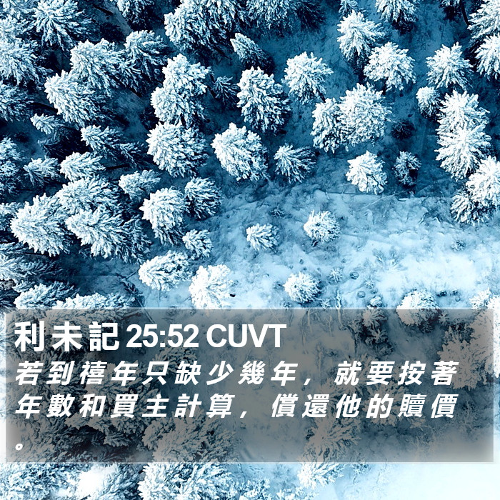 利 未 記 25:52 CUVT Bible Study