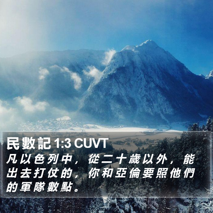 民 數 記 1:3 CUVT Bible Study