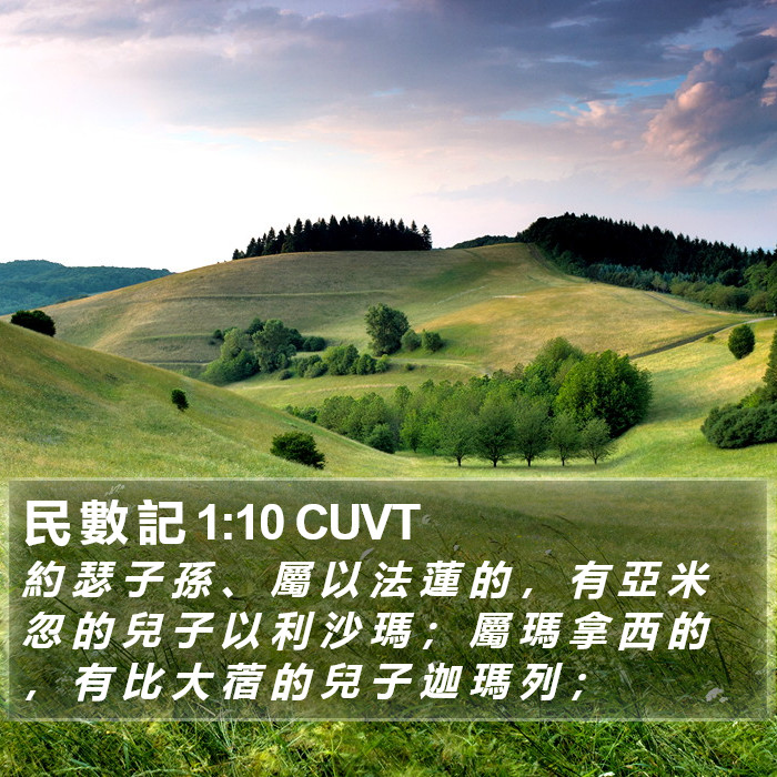 民 數 記 1:10 CUVT Bible Study