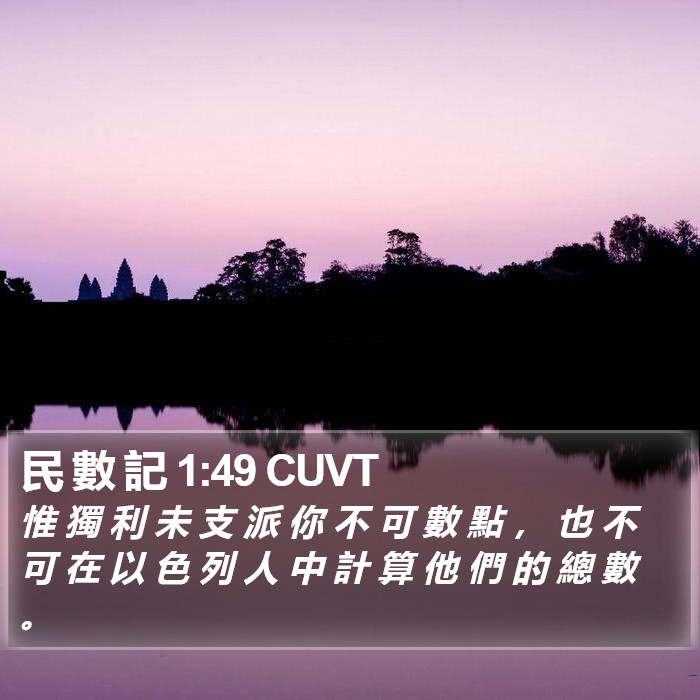 民 數 記 1:49 CUVT Bible Study