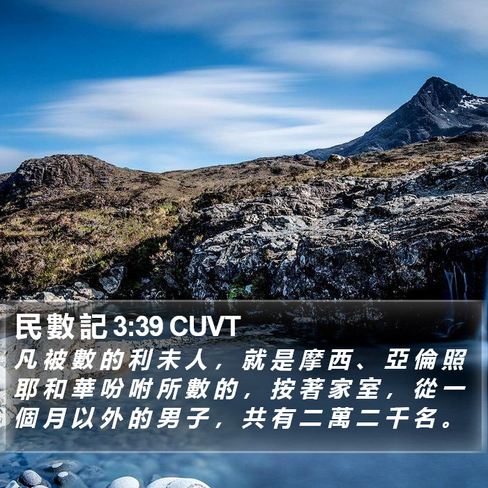 民 數 記 3:39 CUVT Bible Study