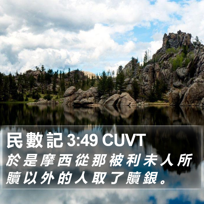 民 數 記 3:49 CUVT Bible Study