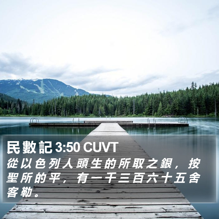 民 數 記 3:50 CUVT Bible Study