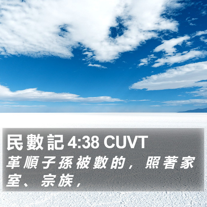 民 數 記 4:38 CUVT Bible Study