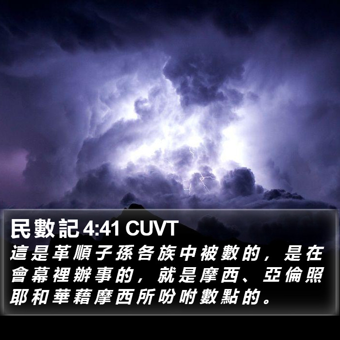 民 數 記 4:41 CUVT Bible Study