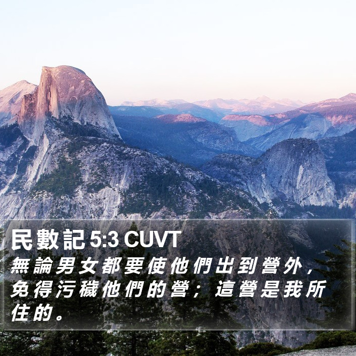民 數 記 5:3 CUVT Bible Study