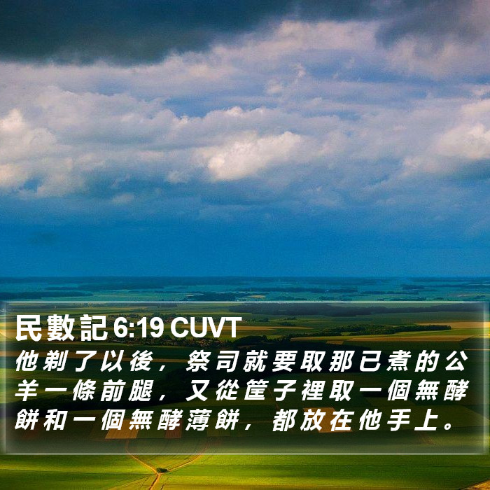 民 數 記 6:19 CUVT Bible Study