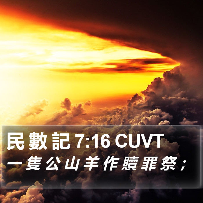 民 數 記 7:16 CUVT Bible Study