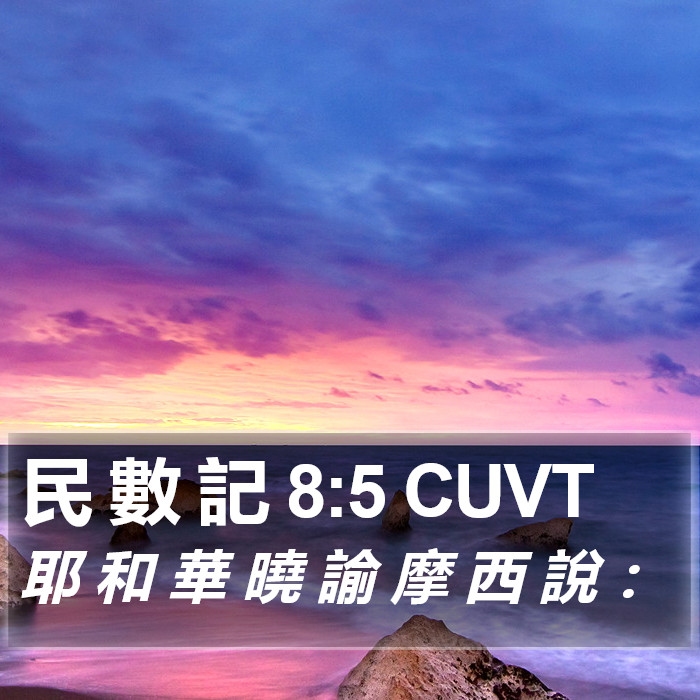 民 數 記 8:5 CUVT Bible Study