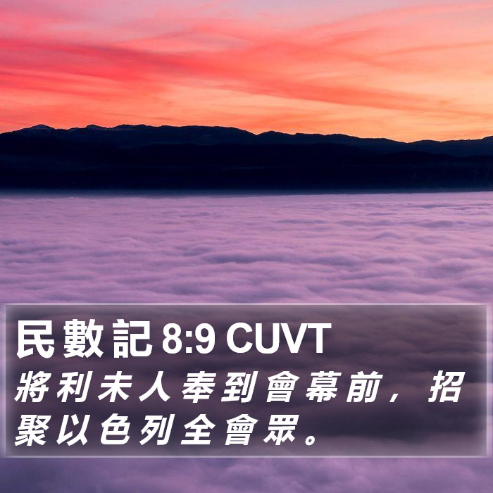 民 數 記 8:9 CUVT Bible Study