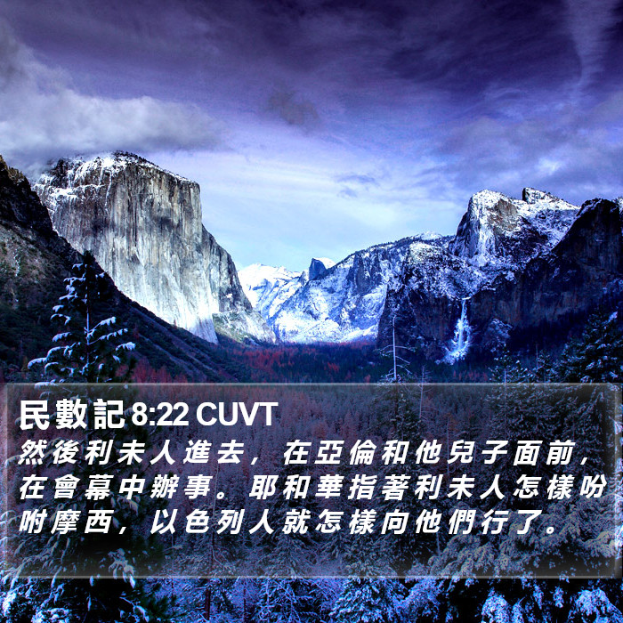 民 數 記 8:22 CUVT Bible Study