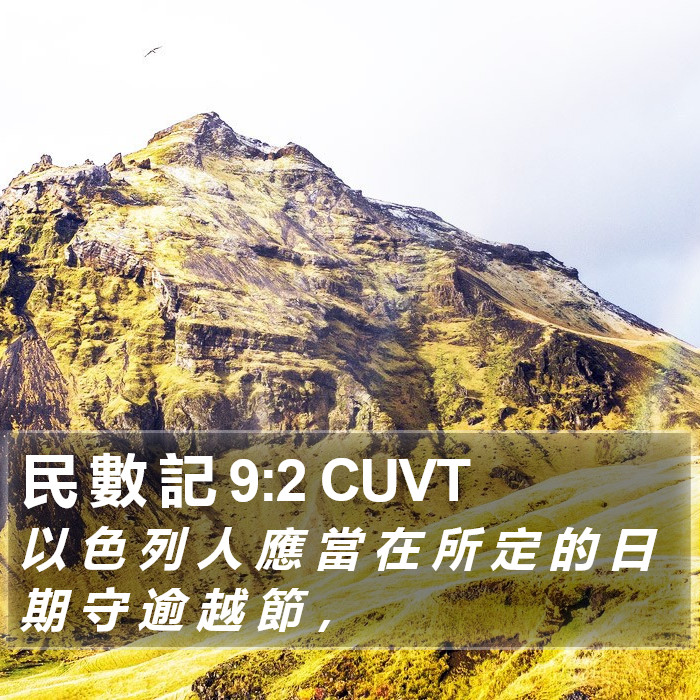 民 數 記 9:2 CUVT Bible Study