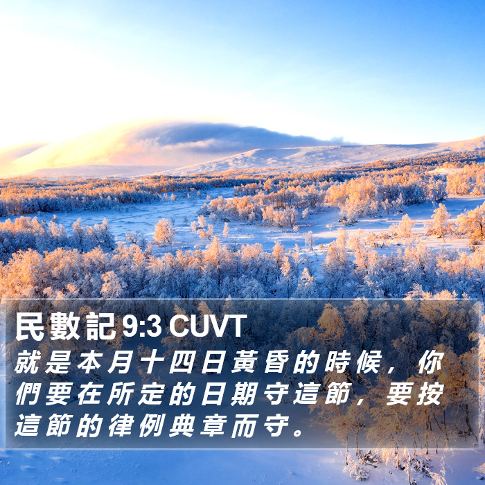 民 數 記 9:3 CUVT Bible Study