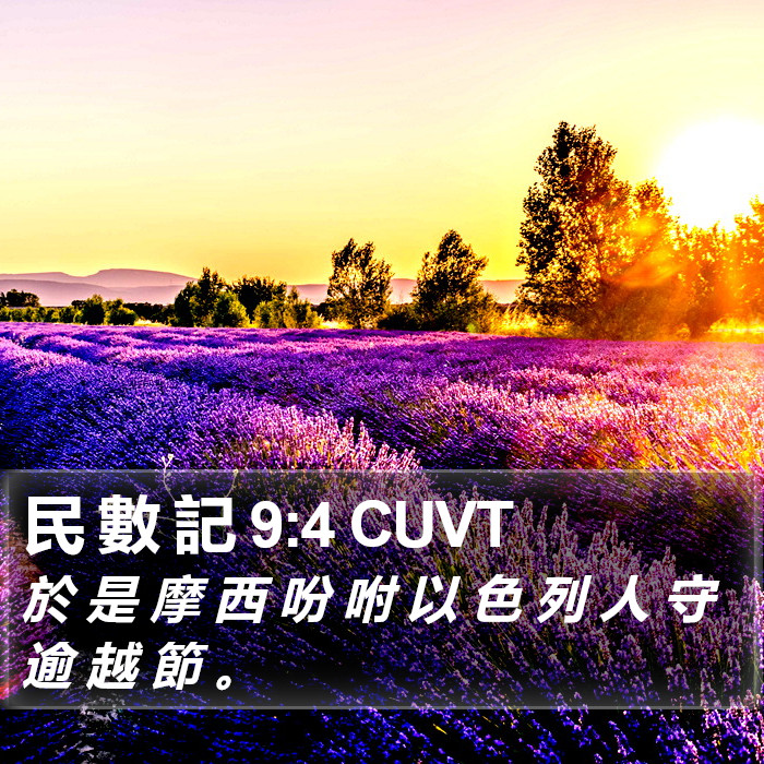 民 數 記 9:4 CUVT Bible Study