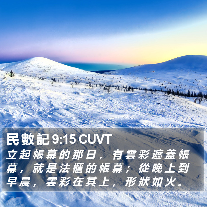民 數 記 9:15 CUVT Bible Study