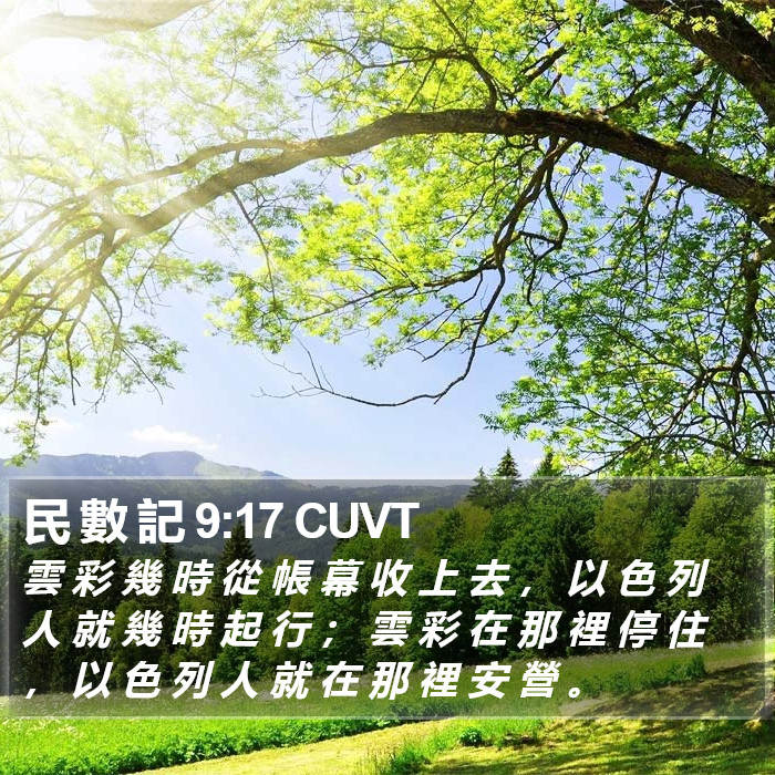 民 數 記 9:17 CUVT Bible Study