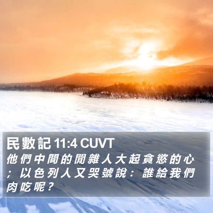 民 數 記 11:4 CUVT Bible Study