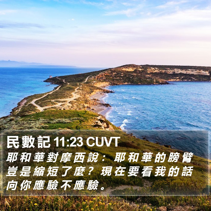 民 數 記 11:23 CUVT Bible Study
