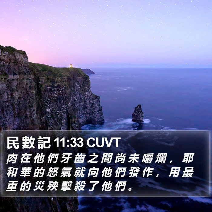 民 數 記 11:33 CUVT Bible Study