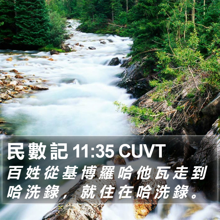 民 數 記 11:35 CUVT Bible Study