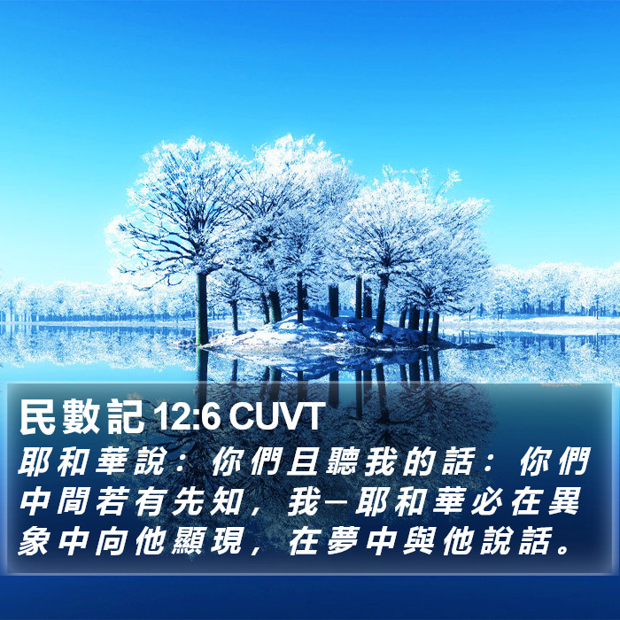 民 數 記 12:6 CUVT Bible Study