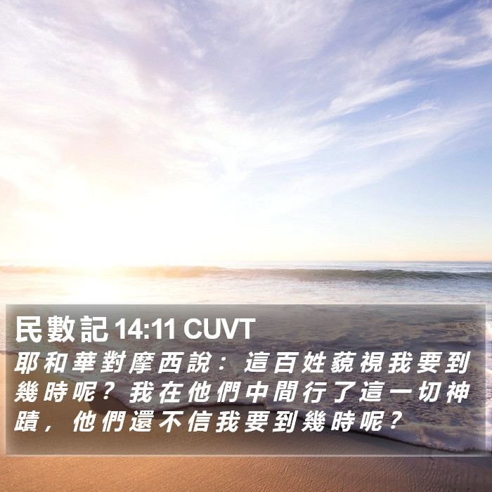 民 數 記 14:11 CUVT Bible Study
