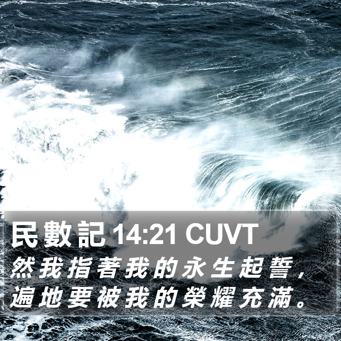 民 數 記 14:21 CUVT Bible Study