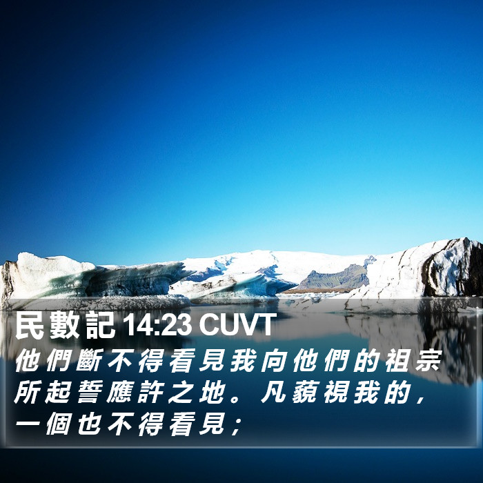 民 數 記 14:23 CUVT Bible Study