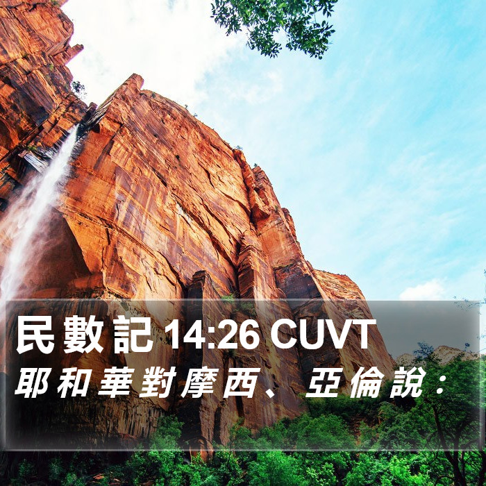 民 數 記 14:26 CUVT Bible Study