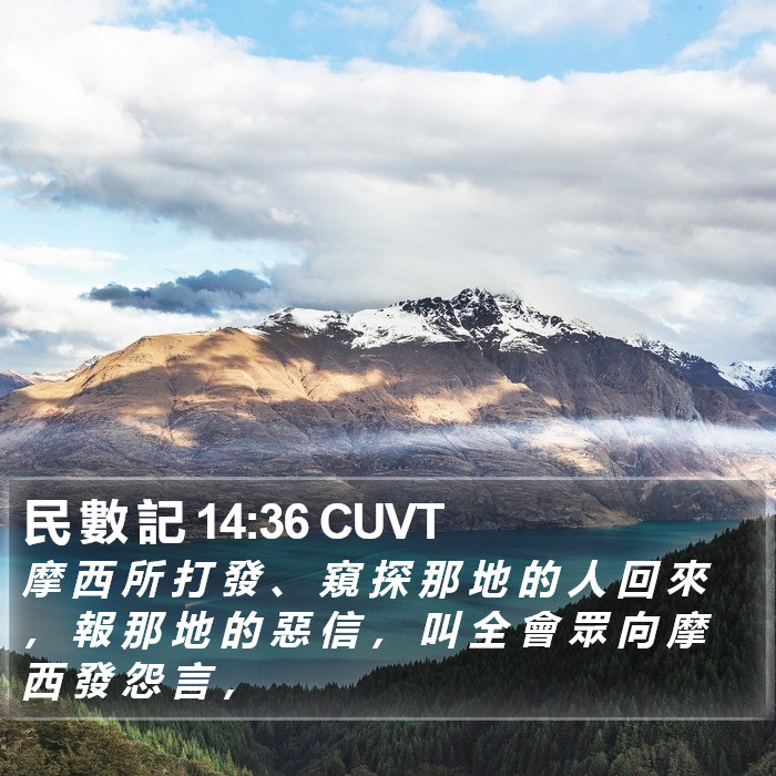 民 數 記 14:36 CUVT Bible Study