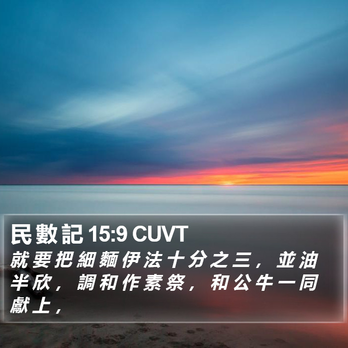 民 數 記 15:9 CUVT Bible Study