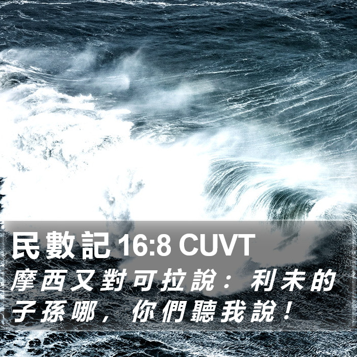 民 數 記 16:8 CUVT Bible Study