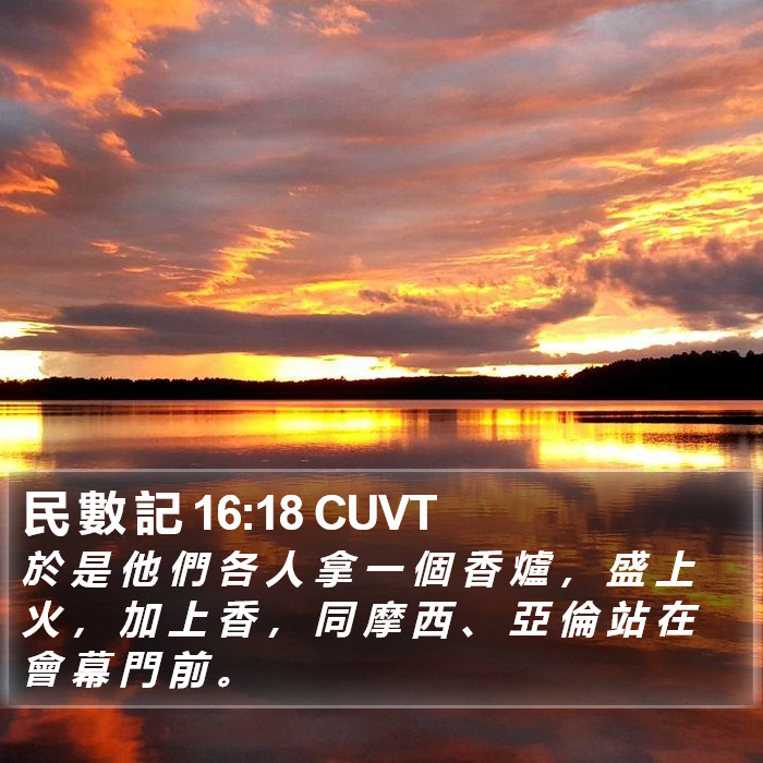 民 數 記 16:18 CUVT Bible Study