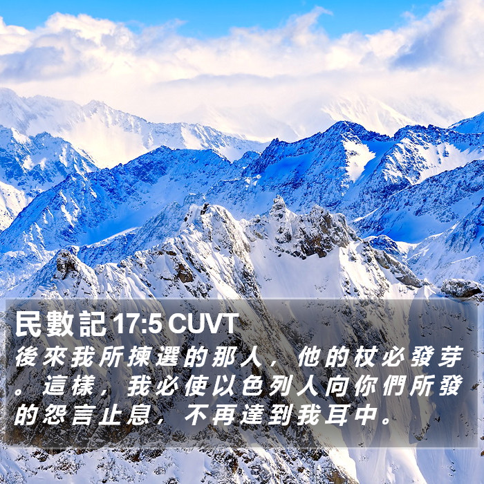 民 數 記 17:5 CUVT Bible Study