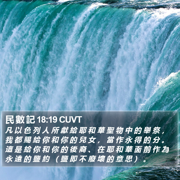 民 數 記 18:19 CUVT Bible Study