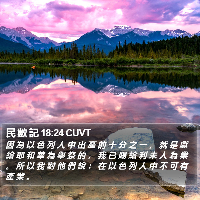 民 數 記 18:24 CUVT Bible Study