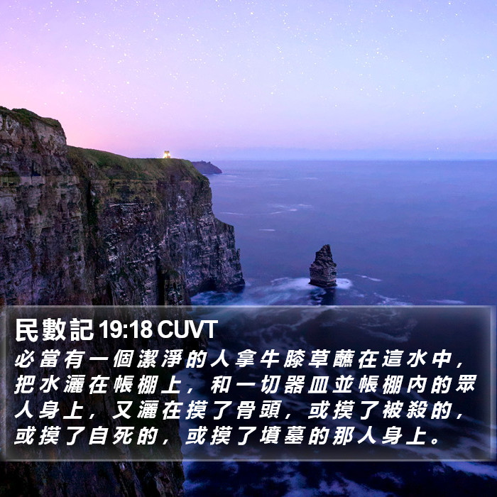 民 數 記 19:18 CUVT Bible Study